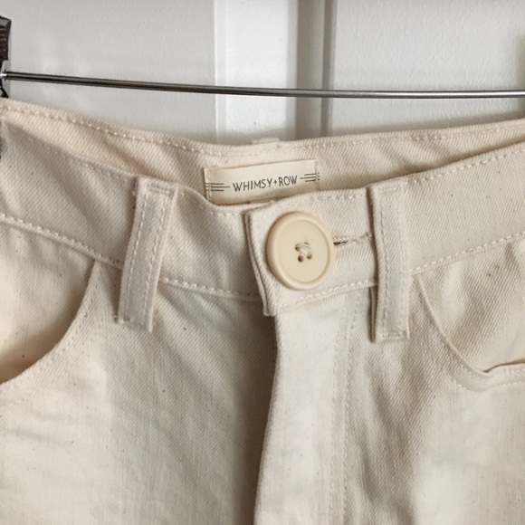 WHIMSY + ROW Flora Pant High Rise Wide Leg Natural 27 - Picture 5 of 5